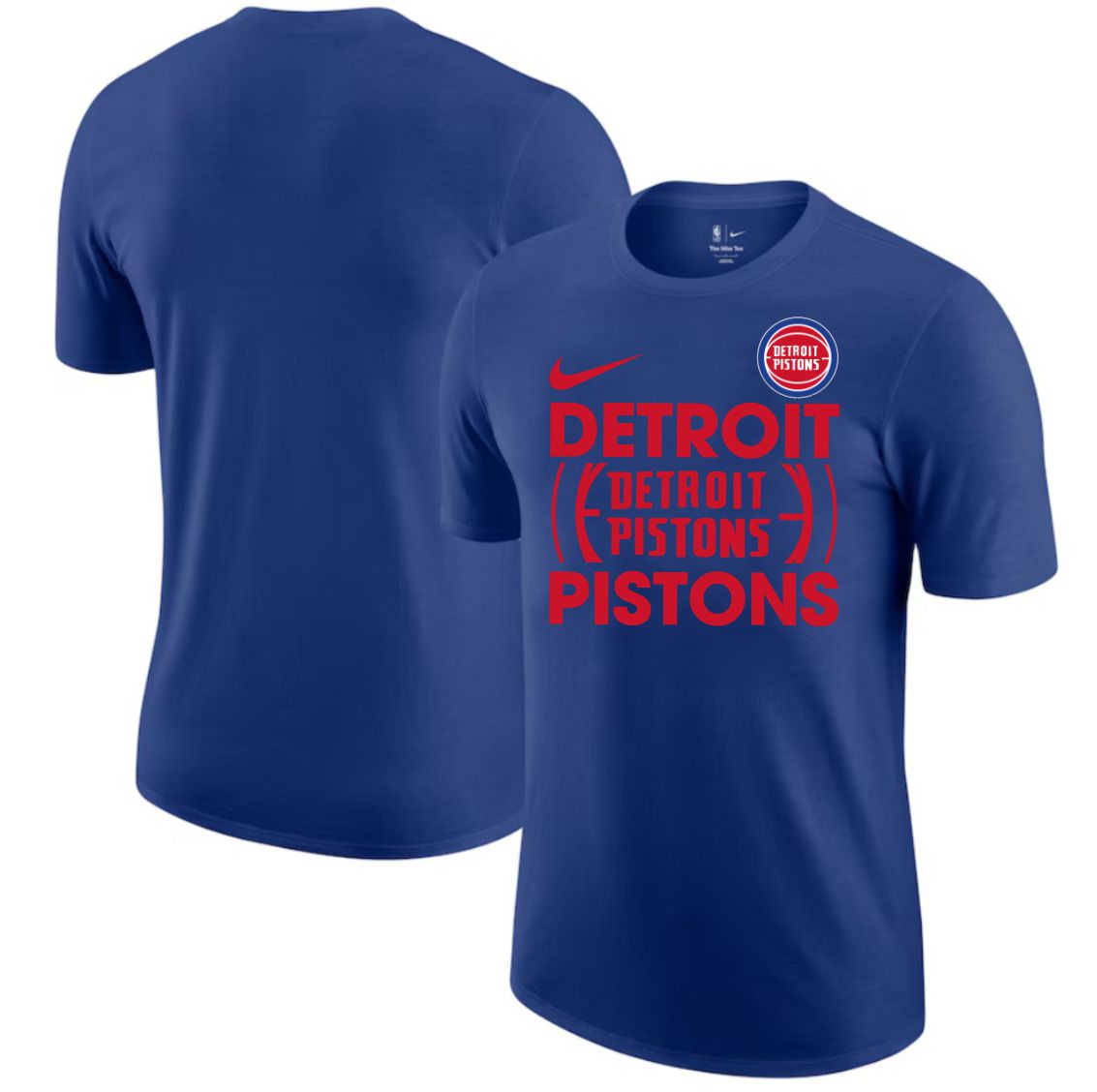 Men 2025 NBA Detroit Pistons Blue Nike T shirts style 1